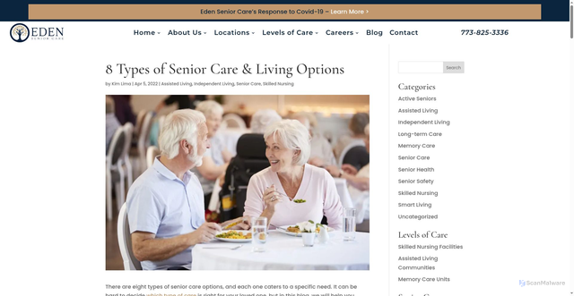 Security scan screenshot of https://www.edenseniorhc.com/types-of-senior-care/
