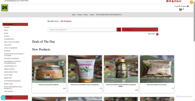 Security scan screenshot of https://dorshoponline.in/MEDICINE_-29400