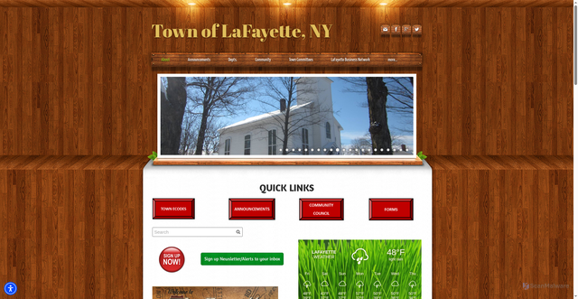 Security scan screenshot of https://www.townoflafayetteny.gov/