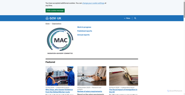 Security scan screenshot of http://www.ukba.homeoffice.gov.uk/aboutus/workingwithus/indbodies/mac/