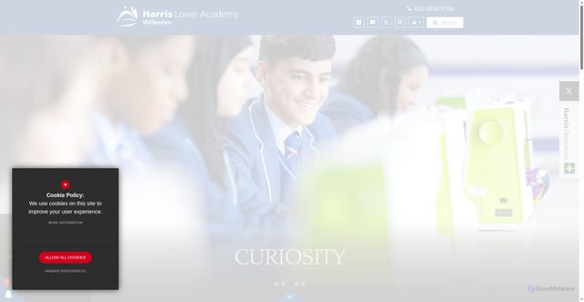 Security scan screenshot of https://www.harrislowewillesden.org.uk/
