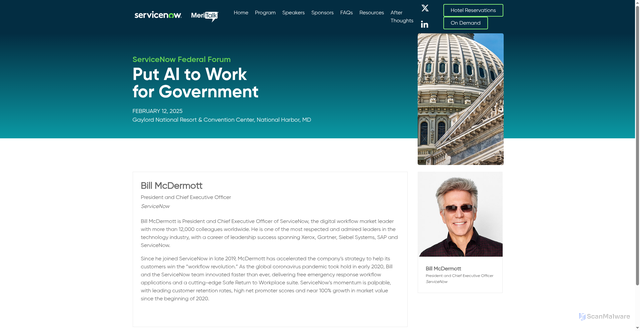 Security scan screenshot of https://www.nowfedforum.com/profile/bill-mcdermott/
