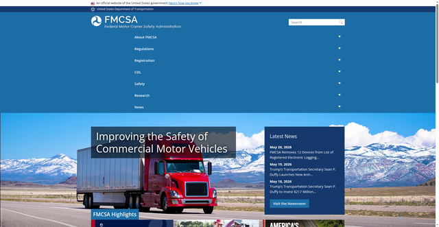 Security scan screenshot of https://www.fmcsa.dot.gov