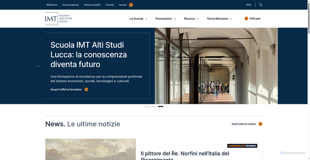Security scan screenshot of https://www.imtlucca.it/homepage