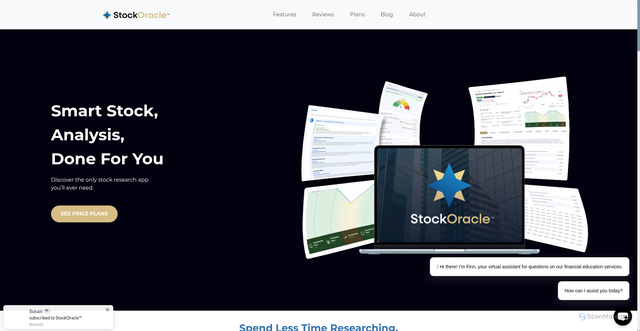 Security scan screenshot of https://www.stockoracle.com/