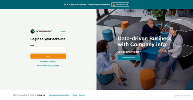 Security scan screenshot of https://company.info