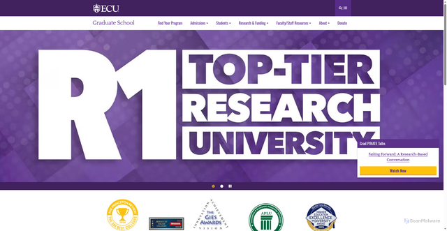 Security scan screenshot of https://gradschool.ecu.edu/