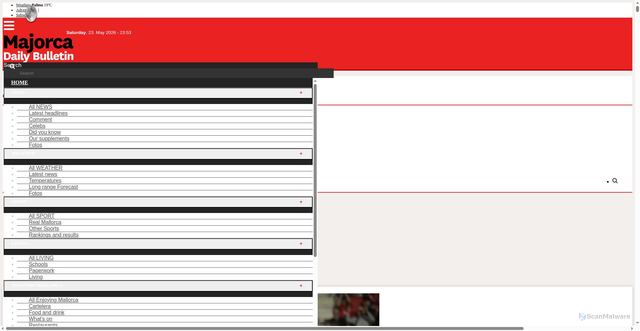 Security scan screenshot of https://www.majorcadailybulletin.com/