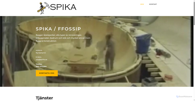 Security scan screenshot of https://spika.se