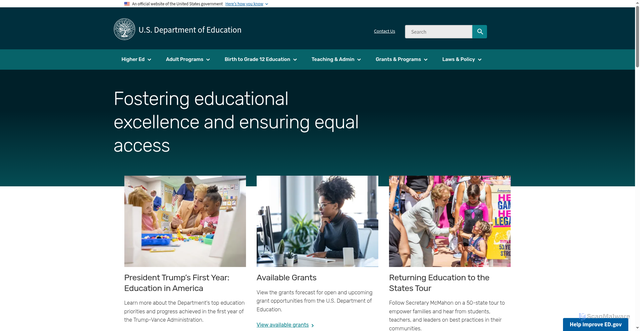 Security scan screenshot of https://www.ed.gov/