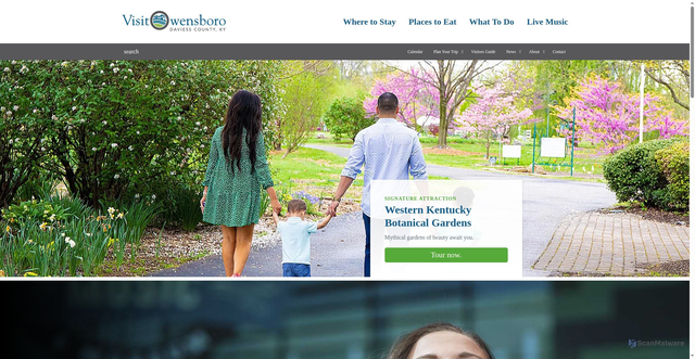 Security scan screenshot of https://visitowensboro.com/