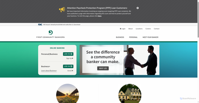 Security scan screenshot of https://firstcommunitysc.com/