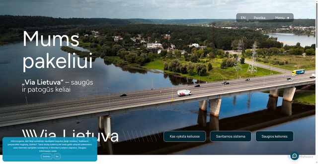 Security scan screenshot of http://www.vialietuva.lt/