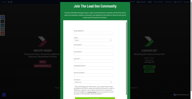 Security scan screenshot of https://leadscon.com