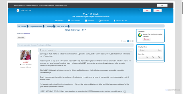 Security scan screenshot of https://the110club.com/ethel-caterham-117-t33994.html
