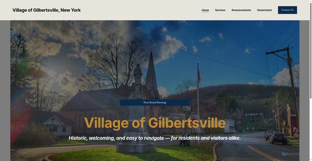Security scan screenshot of https://www.gilbertsvilleny.gov/