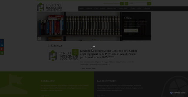 Security scan screenshot of https://ordineingap.it/
