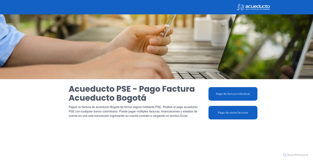 Security scan screenshot of https://acueducto-pse.st/