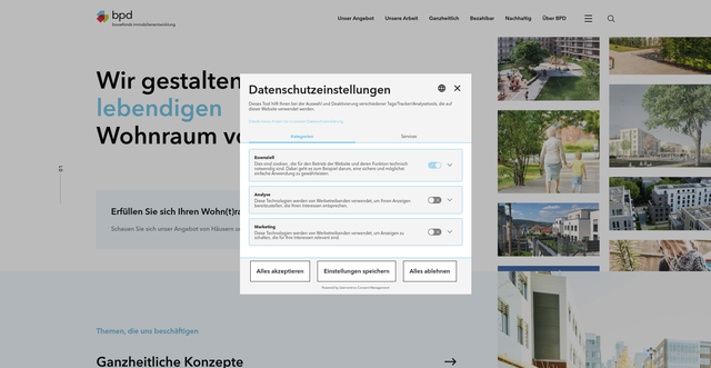 Security scan screenshot of https://www.bpd-immobilienentwicklung.de