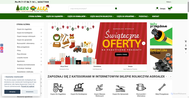 Security scan screenshot of https://www.agroalex.pl