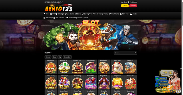 Security scan screenshot of https://ndxx1-bento123.com/desktop/game/slot/besoft