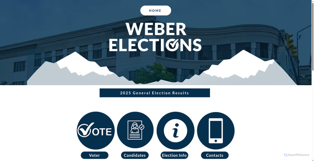 Security scan screenshot of https://www.weberelections.gov/