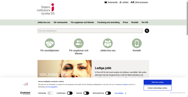 Security scan screenshot of https://www.stat-inst.se/