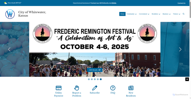 Security scan screenshot of https://whitewaterks.gov/