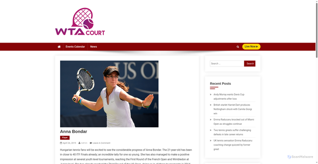 Security scan screenshot of https://wtacourt.com/2019/04/26/anna-bondar/