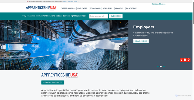 Security scan screenshot of https://www.apprenticeship.gov/
