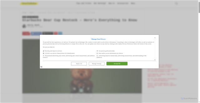 Security scan screenshot of https://www.howtoisolve.com/starbucks-bear-cup-restock-heres-everything-to-know/