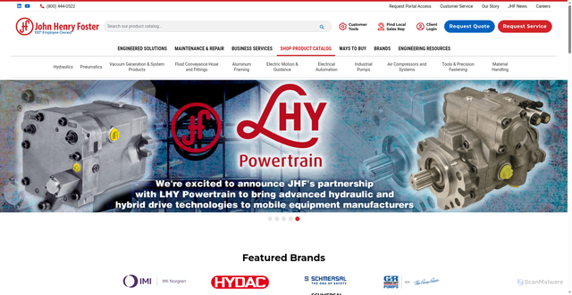 Security scan screenshot of https://www.jhf.com/