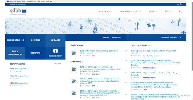 Security scan screenshot of https://edpb.europa.eu