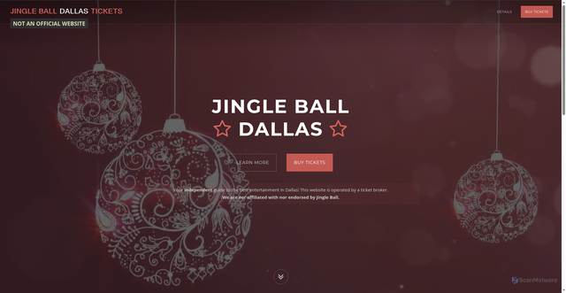 Security scan screenshot of https://www.jingleballdallas.com/
