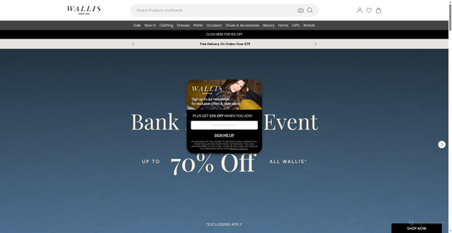 Security scan screenshot of https://wallis.co.uk