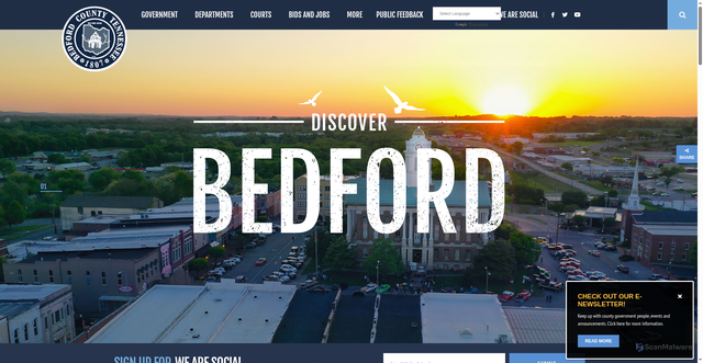 Security scan screenshot of https://bedfordcountytn.gov/