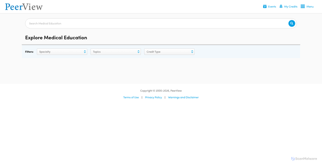 Security scan screenshot of https://peerview.com