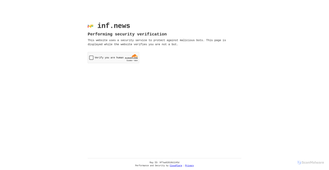 Security scan screenshot of https://inf.news