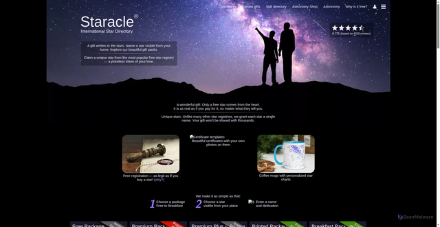 Security scan screenshot of https://www.staracle.com/