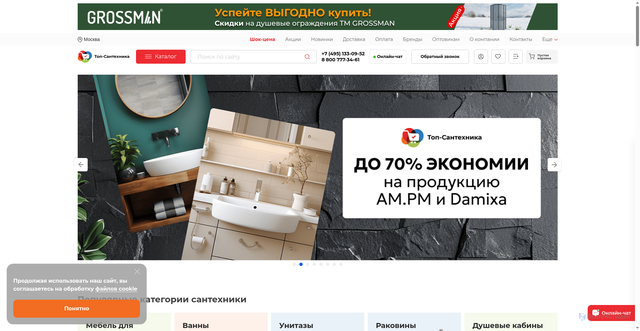 Security scan screenshot of https://top-santehnika.ru