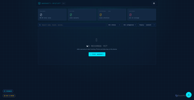 Security scan screenshot of http://warranty-bjk.pages.dev/