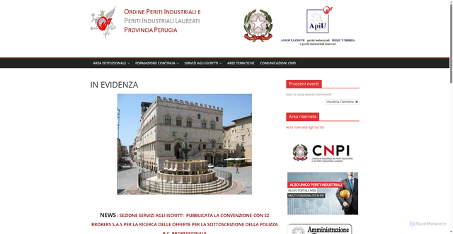 Security scan screenshot of https://www.perindpg.it/