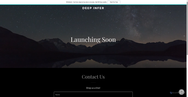 Security scan screenshot of https://deepinfer.ai/