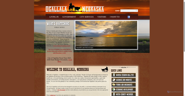 Security scan screenshot of https://ogallala-ne.gov/