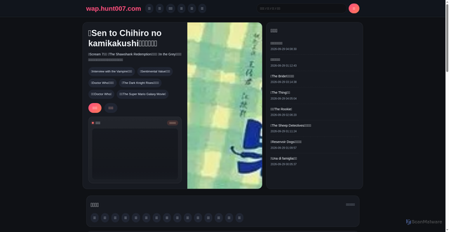 Security scan screenshot of https://wap.hunt007.com