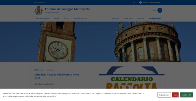 Security scan screenshot of https://comune.camagnamonferrato.al.it/