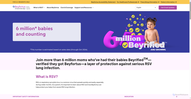 Security scan screenshot of https://www.beyfortus.com
