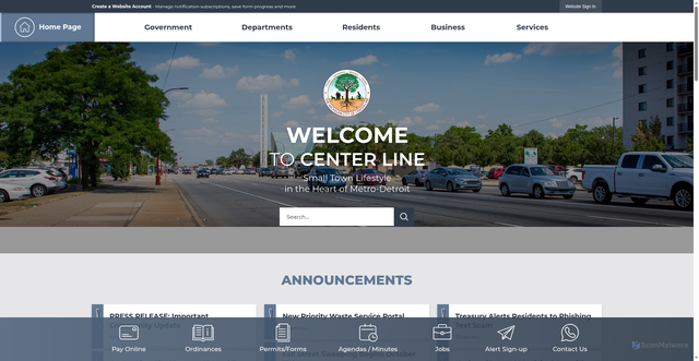 Security scan screenshot of https://centerline.gov/