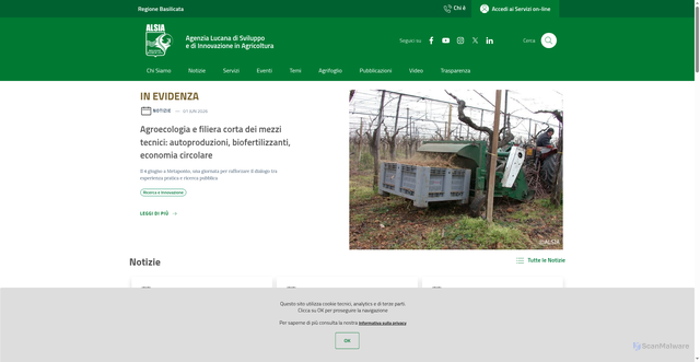 Security scan screenshot of https://www.alsia.it