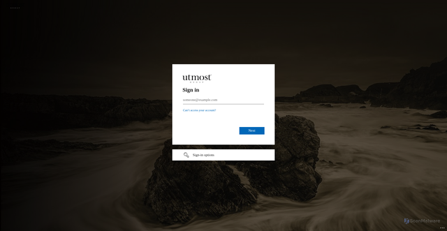 Security scan screenshot of https://utmostgroupdefault.api.crm4.dynamics.com